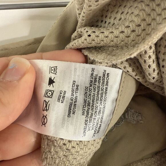 Columbia PFG Shorts Women's Medium Khaki Chino Stretch 5" Inseam Nylon - Picture 6 of 8